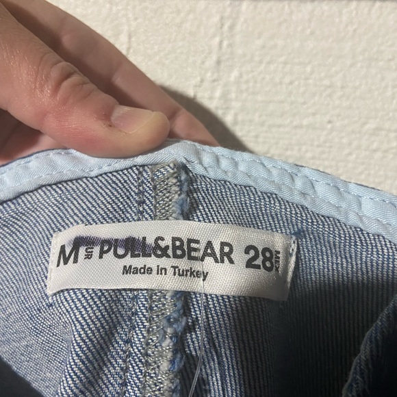 Pull&Bear Blue Denim Button Down Mini Dress w/ adjustable spaghetti straps - Picture 2 of 6